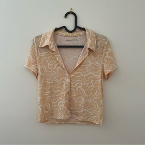 Abercrombie & Fitch Button Collar Top